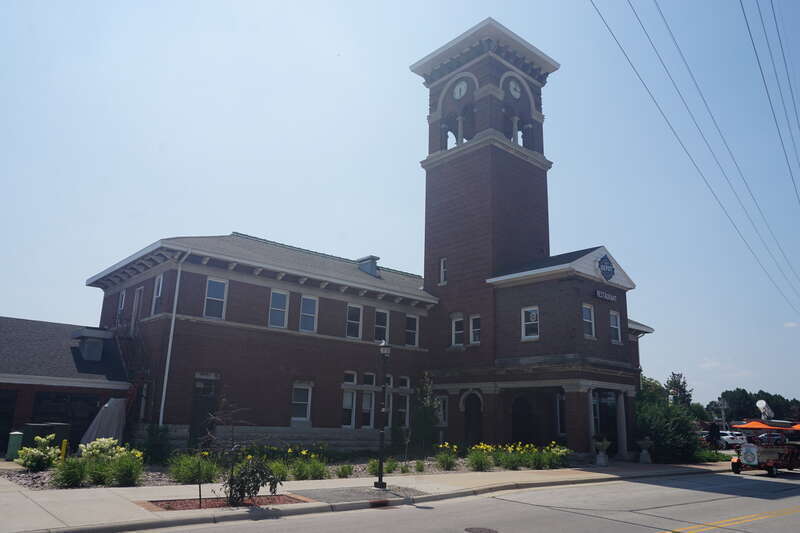 The Chicago and North Western Railway Passenger Depot (currently The Depot) in Green Bay, Wisconsin (United States).
