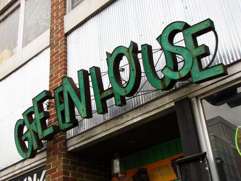 Sign over the entrance to Greenhouse Boardshop in downtown Blacksburg, Virginia.

Ben Schumin is a professional photographer who captures the intricacies of daily life.  This image may be used under Creative Commons Attribution-ShareAlike 2.0.