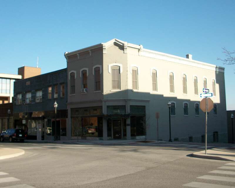 The Guisinger Building on the Historic Square in Fayetteville, Arkansas. It is on the National Register of Historic Places.