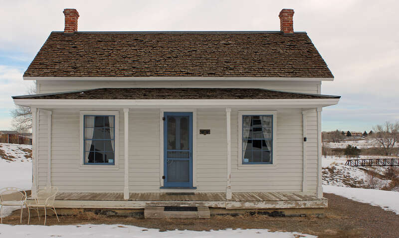 The Gully Homestead, located at 200 South Chambers Road in Aurora, Colorado. The house is listed on the National Register of Historic Places.