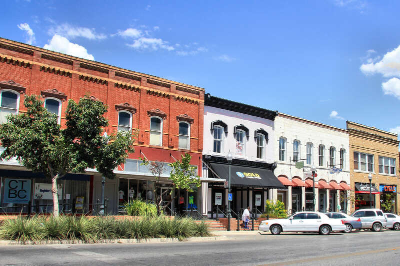 The Hays County Courthouse Historic District in San Marcos, Texas, United States. The district was listed on the National Register of Historic Places on August 26, 1983.
