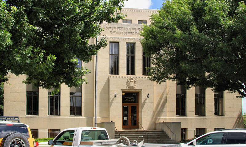 The historic Rockwall County Courthouse in Rockwall, Texas, United States.