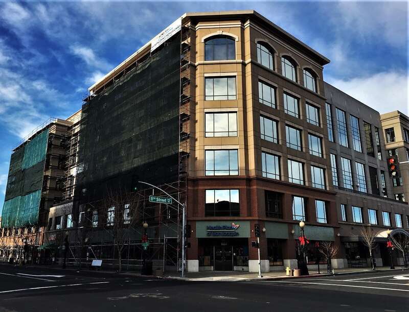 Hotel Covell  This is the structure that currently occupies the site of the Hotel Covell in downtown Modesto.  The vacant 1924 structure was demolished in 1997 due to seismic standards non-compliance and lack of use.