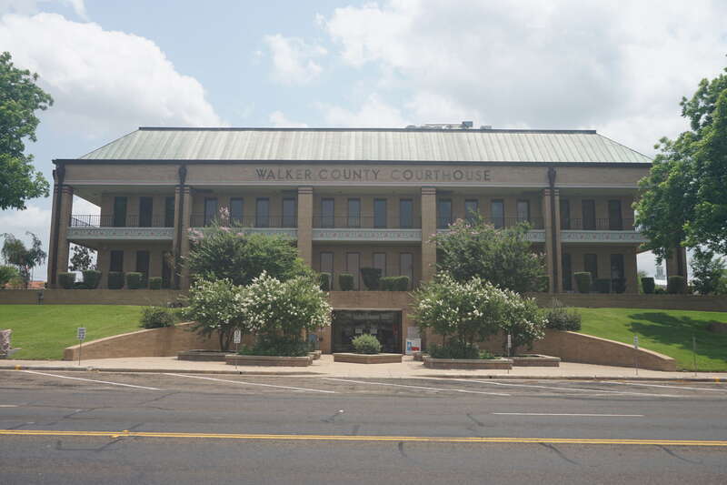The Walker County Courthouse in Huntsville, Texas (United States).