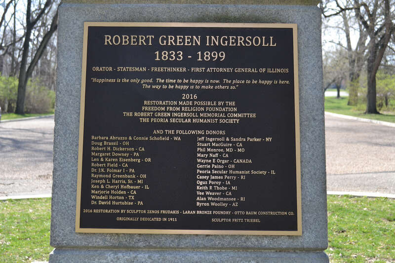 Robert G Ingersoll Statue, Glen Oak Park, Peoria, Illinois