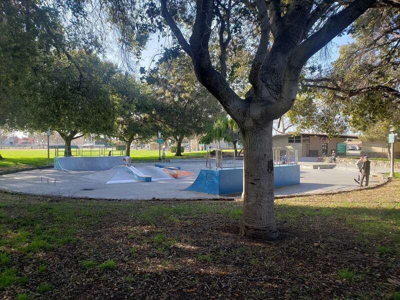 The skate park inside of Lakewood Park, Sunnyvale, CA