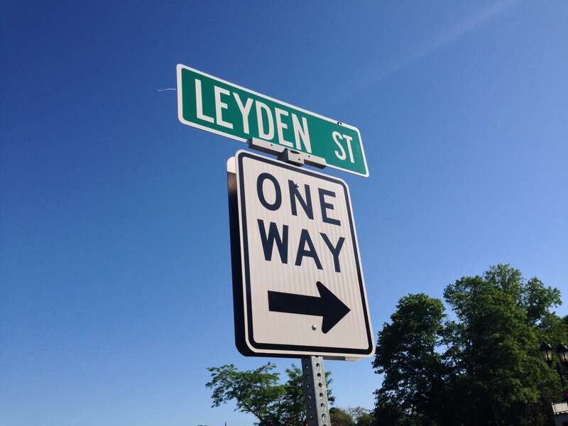 Leyden Street in Plymouth, Mass