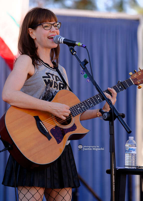 Lisa Loeb performing at &quot;Spokes In The Oaks&quot; in Thousand Oaks California on Saturday October 31st, 2015. This was the city's inaugural Open Street Festival. Brooke White opened for Lisa.