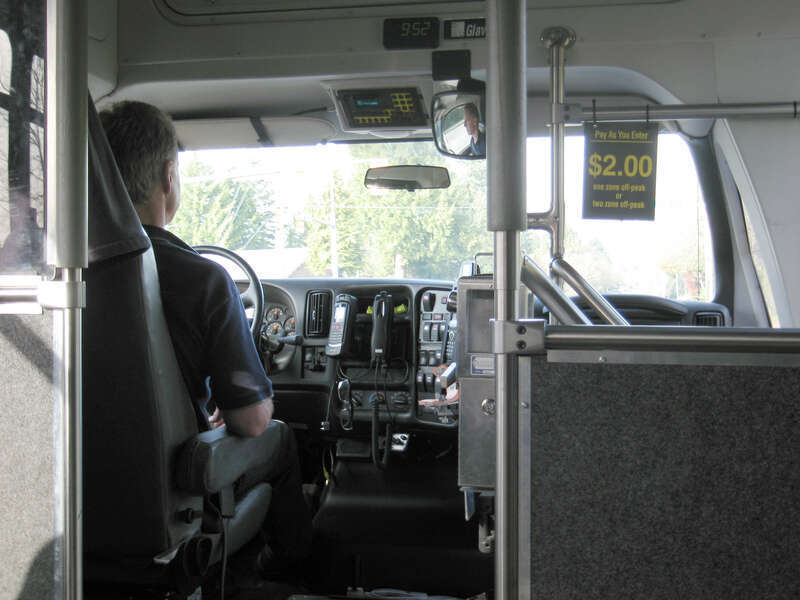 Metro contracts its DART (Dial A Ride Transportation) service out to Hopelink. DART is a fixed route service that allows deviations for pickups and dropoffs.

This is the driver's area for &amp;lt;a