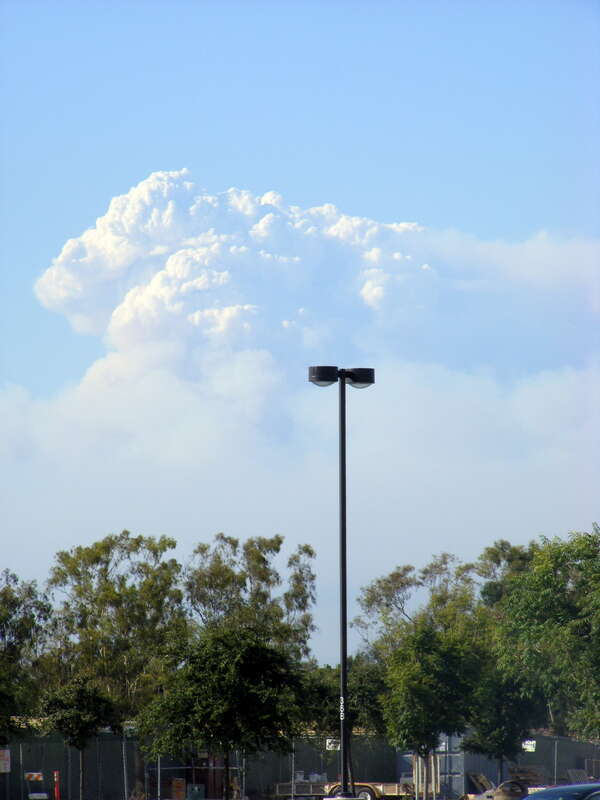 Los Angeles fires in end August 2009.

Picture taken from UC Irvine