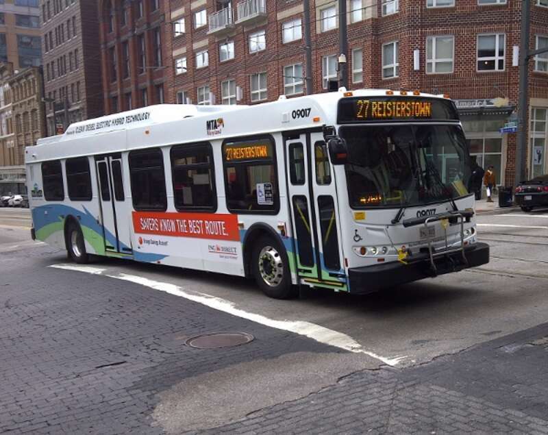 MTA Maryland New Flyer #9017 on the #27 Line.