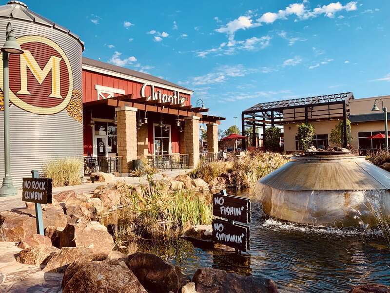 This photograph is of the Chipotle restaurant and monument signage at the Menifee Countryside Marketplace power shopping center in Menifee, California.
