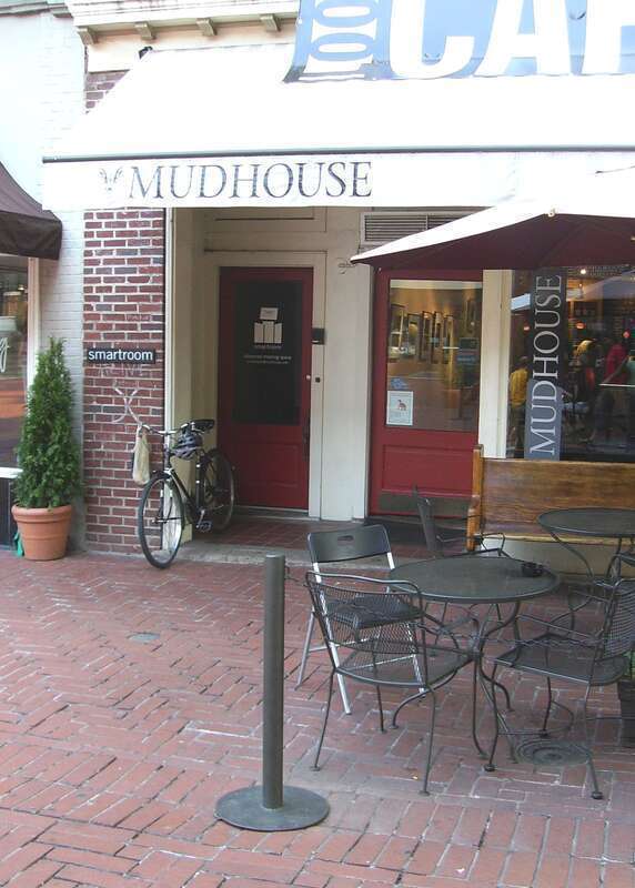 Original Mudhouse Coffeehouse on the pedestrian mall in Charlottesville, Virginia.