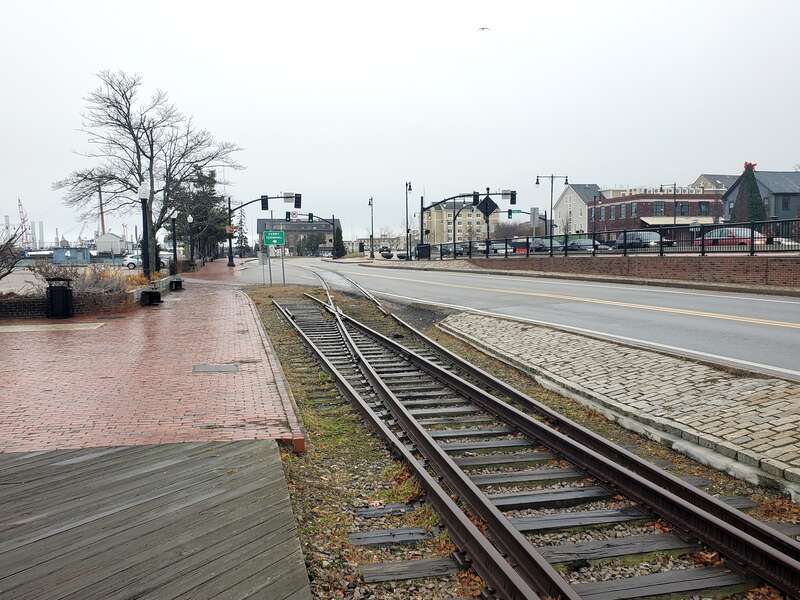 An industrial lead near State Pier in New Bedford in December 2023