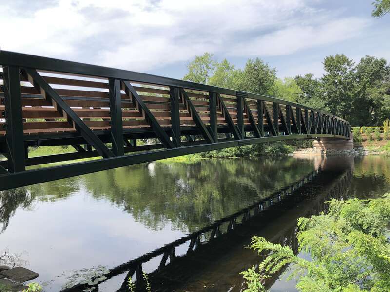 New Cpl. Thompson footbridge from south bank in 2018