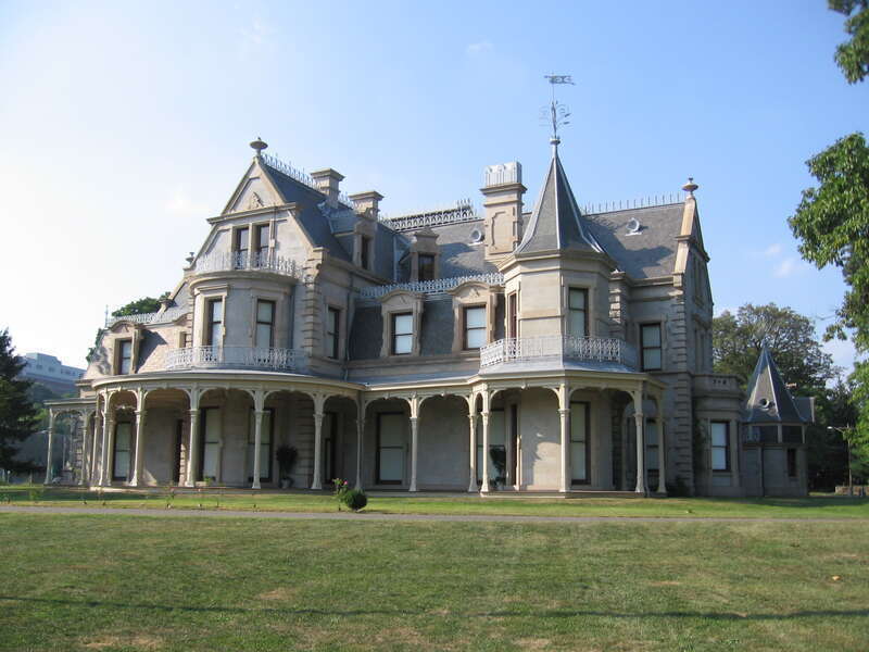 en:Lockwood-Mathews Mansion Museum, south side, en:Norwalk, Connecticut