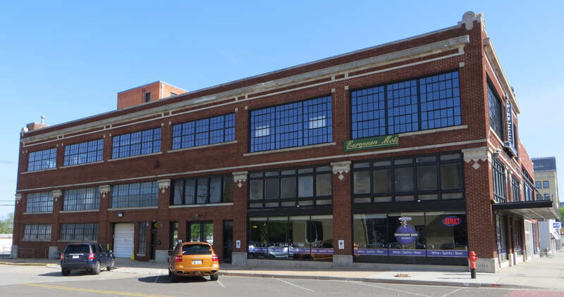 Former European Motors dealer building on Automobile Alley, Oklahoma City, Oklahoma, USA