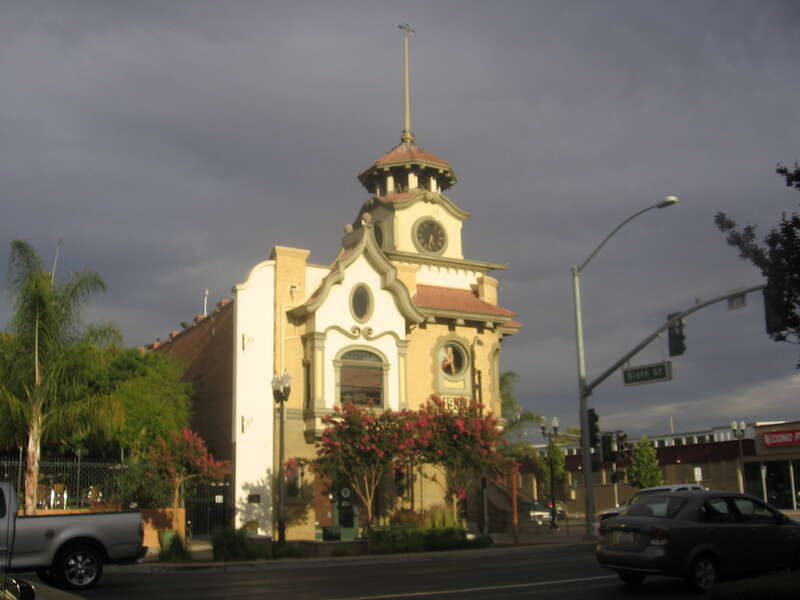 The original Gilroy City Hall. built in 1905. 7400 Monterey Street. Gilroy, California, United States.  It now serves as a restaurant.