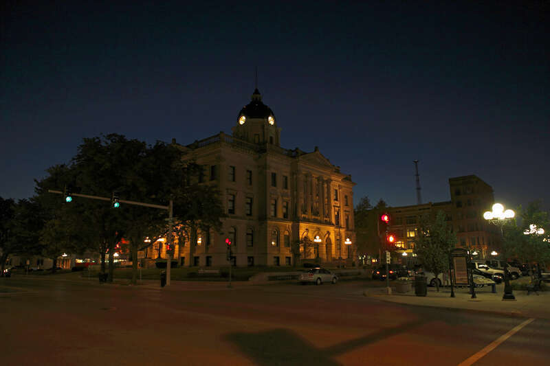 Downtown Courthouse at night