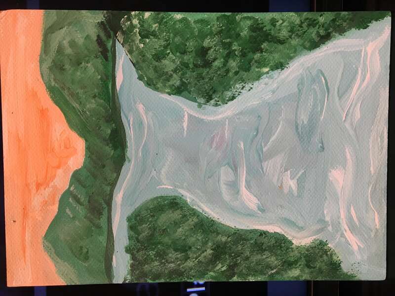 Painting of the Mississippi river