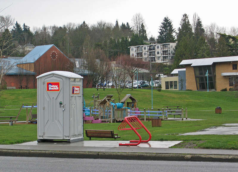 Even the port-o potties have bike racks in Kirkland
This work is licensed under a
Creative Commons Attribution 3.0 United States License.

Please Attribute to: Brett VA