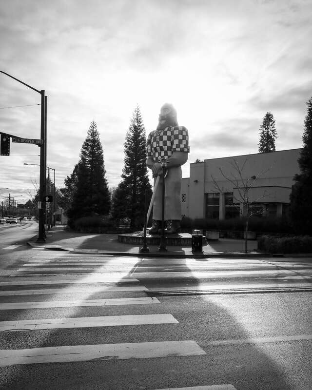 The Paul Bunyan Statue in Portland's Kenton Commercial Historic District
