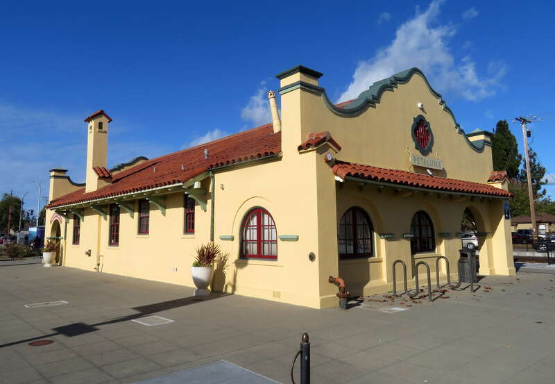 The former Petaluma station in December 2019