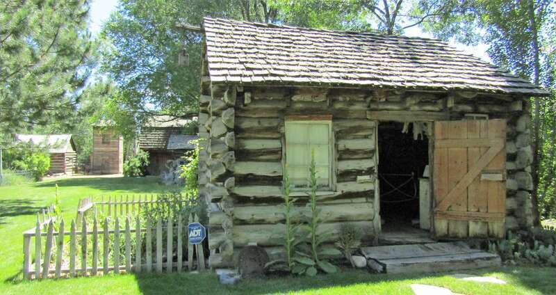 Cabin in the Spanish Fork Pioneer Park built c. 1860.