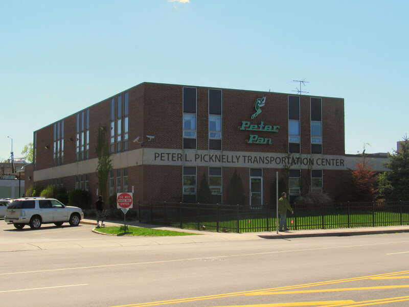Peter L. Picknelly Transportation Center in May 2013. It was built in 1969, expanded in 1986, and will be replaced by a new bus terminal at Union Station in 2016.