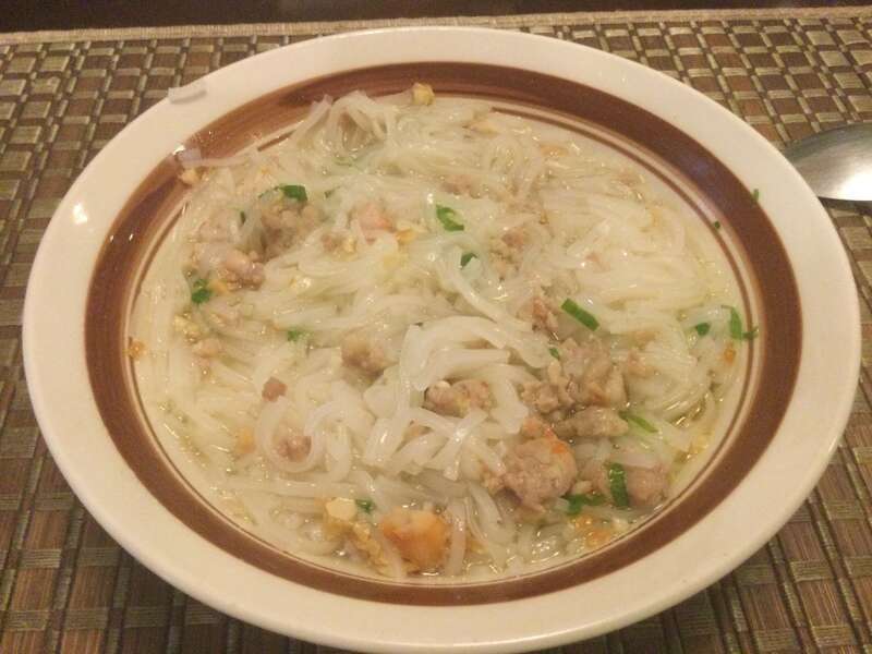 Pho with noodles and meat. A full meal.