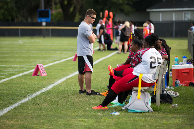 The Powder Puff League is another initiative sponsored by the Police and Recreation Department in conjunction with the Police’s Cops Athletic Program. Teams are coached by NCPD Officers who were former football players in high school and