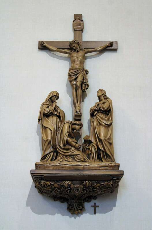 One of the stations of the cross in the Pro-Cathedral of St. Mary in Bismarck, North Dakota.