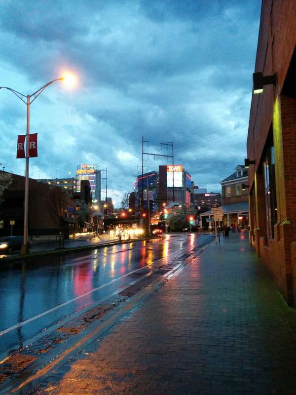 Intersection of Albany Street and Easton Avenue in New Brunswick, NJ