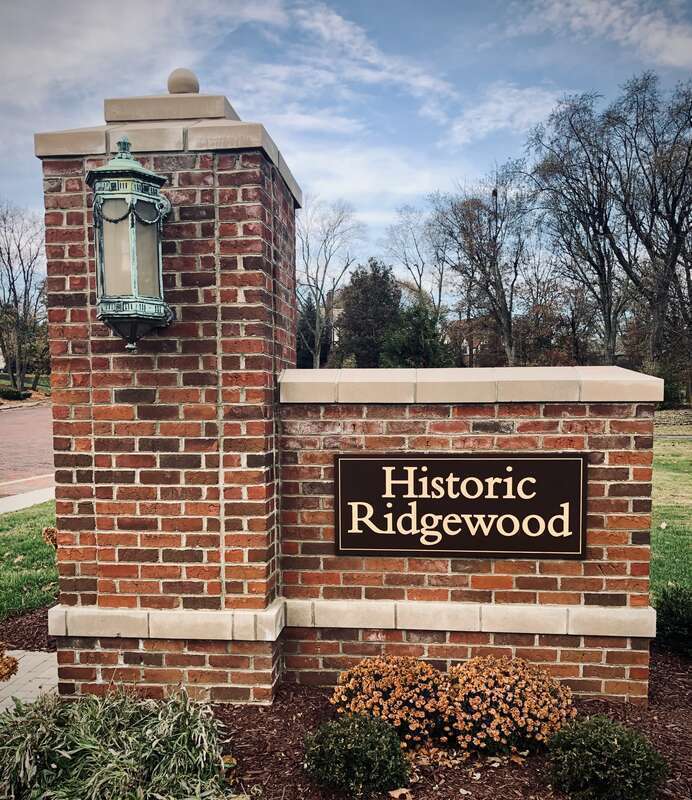 Entrance of Ridgewood Historic District in Canton, Ohio