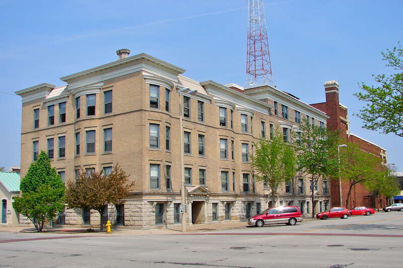 Sala Apartment Building on the NRHP since August 21, 2003. At 320-330 Nineteenth St. in downtown Rock Island, Rock Island County, Illinois. A Renaissance Revival apartment building built in two sections in 1903 and 1913.