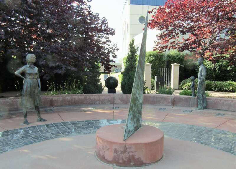 Sundial outside the SCERA Center for the Arts in Orem, Utah.