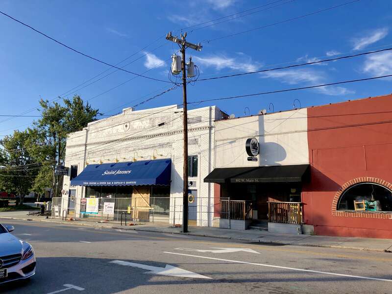 These buildings were damaged when a former Studebaker car dealership built in the early 20th Century on their block exploded in the spring of 2019.  Insurance payouts have yet to be decided, leaving the buildings vacant, businesses closed, and in a