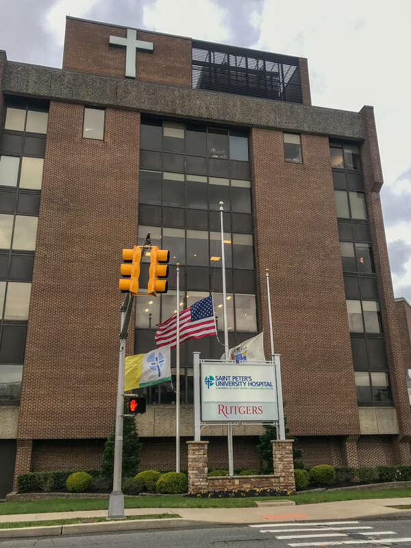 The main building of the Saint Peters University Hospital