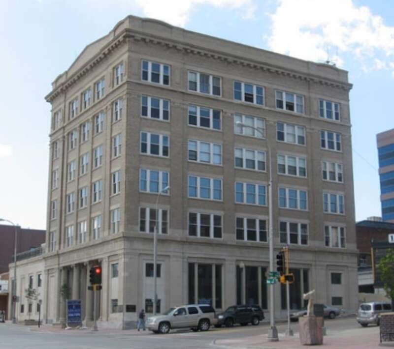 Security Bank Building in downtown Sioux Falls, South Dakota, USA.