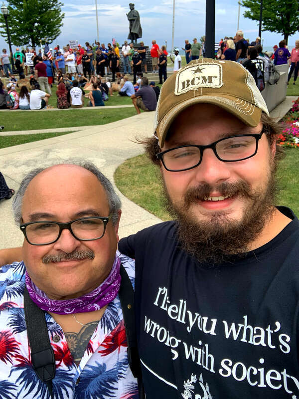 Protestors behind us - Kenosha