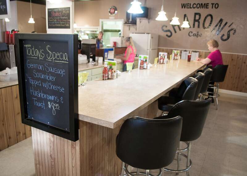 Sharon's Cafe lunch counter in Corvallis, Oregon
