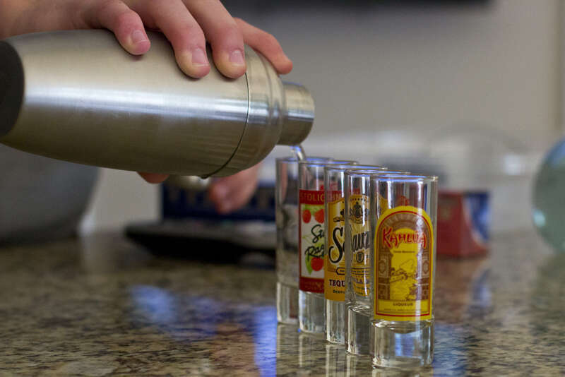 500px provided description: A great Thanksgiving tradition. Shots at noon to kick the day off.  [#alcohol ,#shots ,#thanksgiving ,#tequilla]