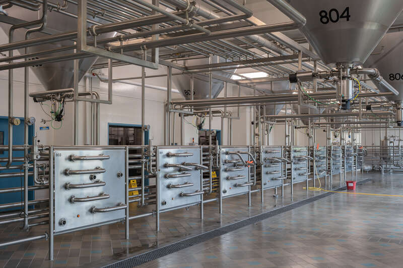 Interior of the Sierra Nevada Brewery in Chico in April 2023.