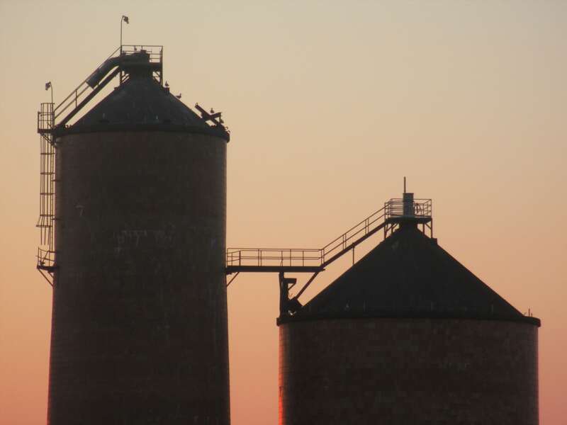 The day after pride, I tried that that image of the silos in the sunset again, this time without glass between me and them.