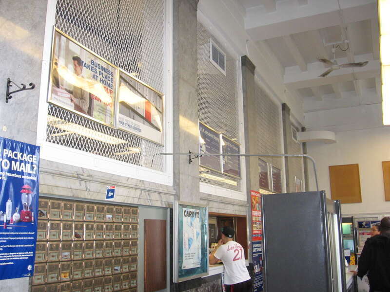 Interior of the South Norwalk Post Office, 16 Washington Street, South Norwalk, Connecticut, USA.