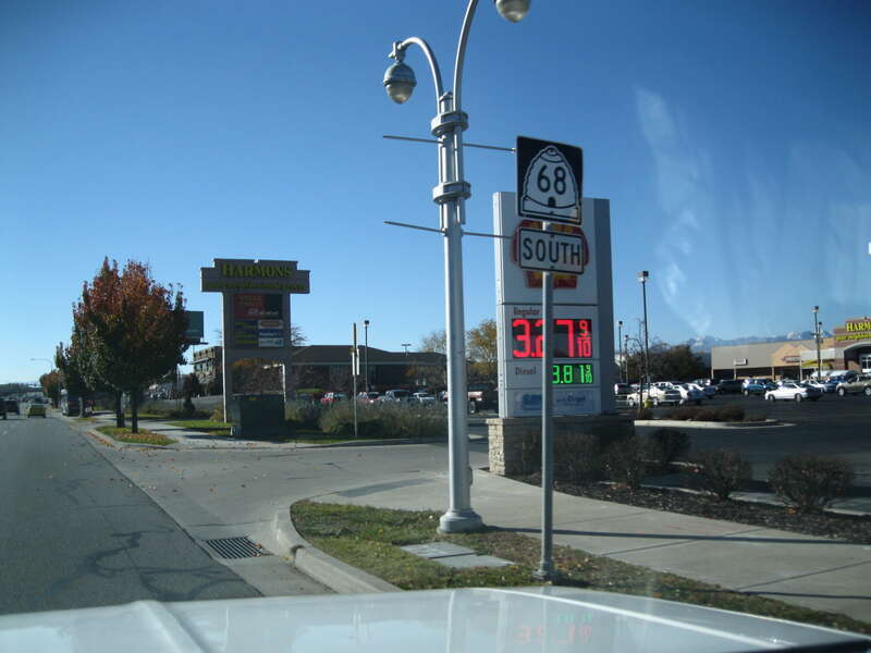 Southbound UT-68 Shield, &quot;Upside Down&quot;