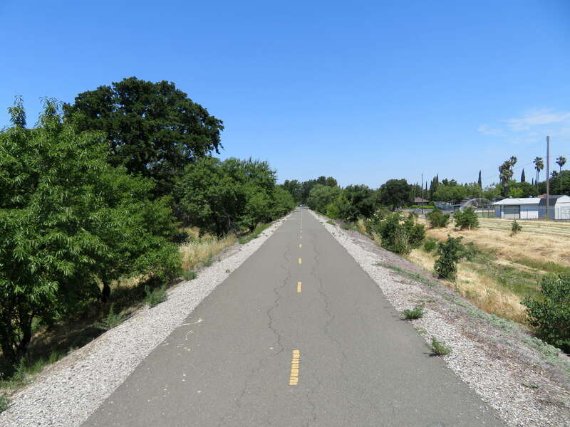 Southside Bikeway, a rail trail on the former Sacramento Northern Railway, in Vacaville in May 2019