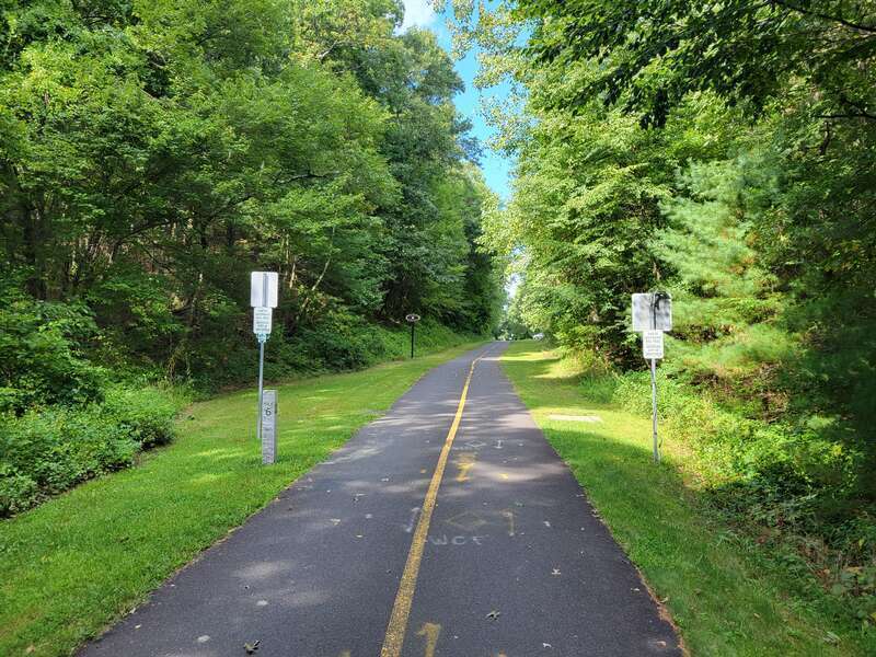 Southwick Rail Trail continuing as Columbia Greenway Rail Trail, Westfield Massachusetts