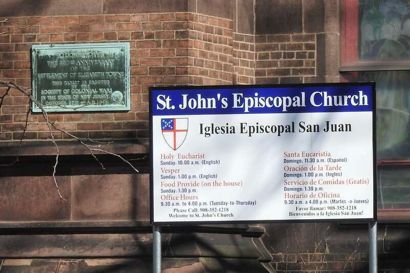Looking east across Broad Street on a sunny early afternoon