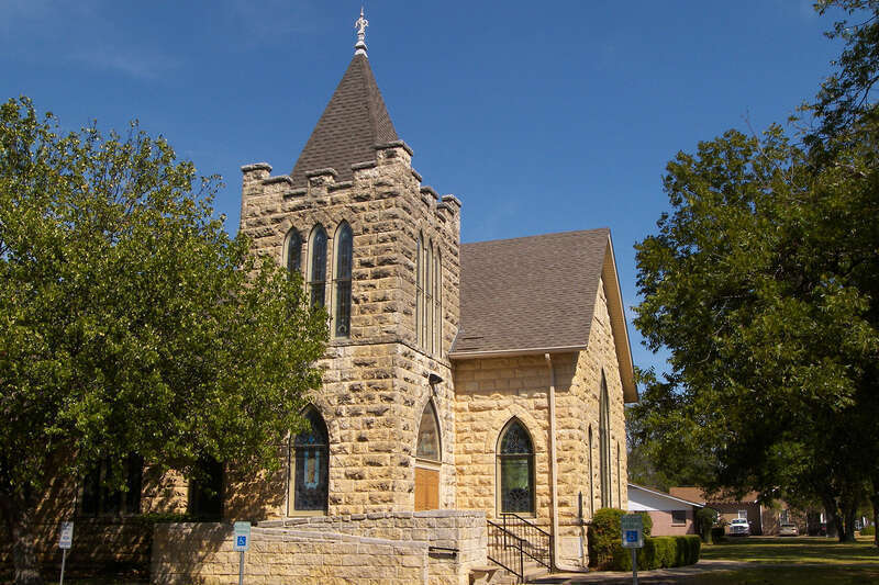 Saint John's Methodist Church in Georgetown, Texas, United States. The church was listed on the National Register of Historic Places on April 29, 1986.